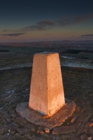 Pendle Hill trig point marker